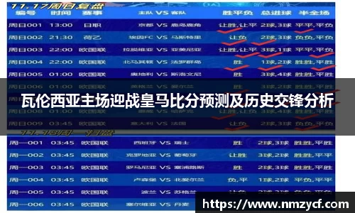 瓦伦西亚主场迎战皇马比分预测及历史交锋分析
